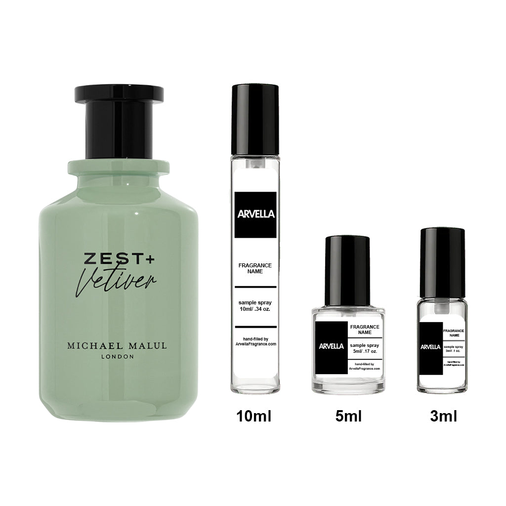 Michael Malul Zest + Vetiver Sample 10ml Spray - Arvella Fragrance