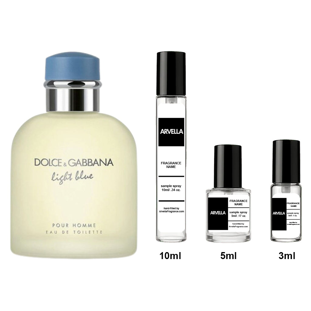 Dolce & Gabanna Light Blue Pour Homme Sample 10ml Spray - Arvella Fragrance