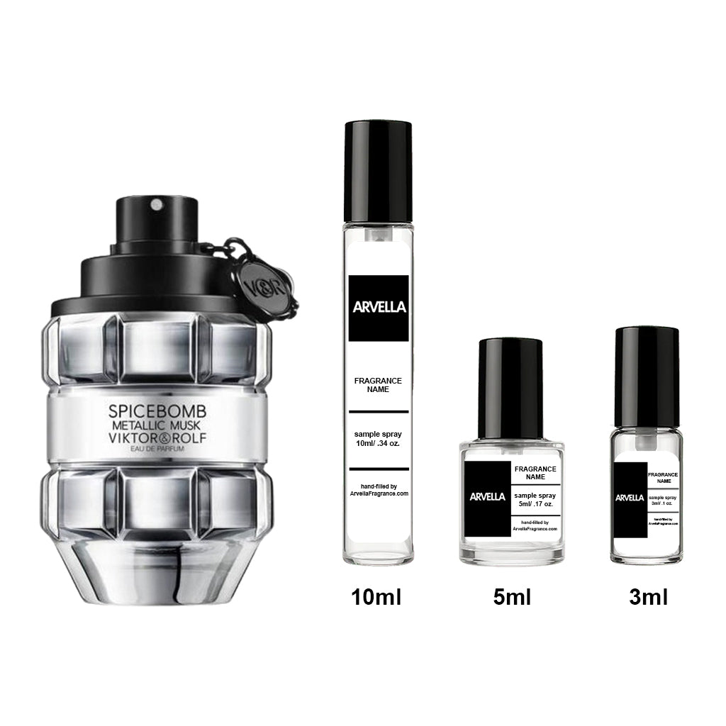 Spicebomb Metallic Musk Sample 10ml Spray - Arvella Fragrance