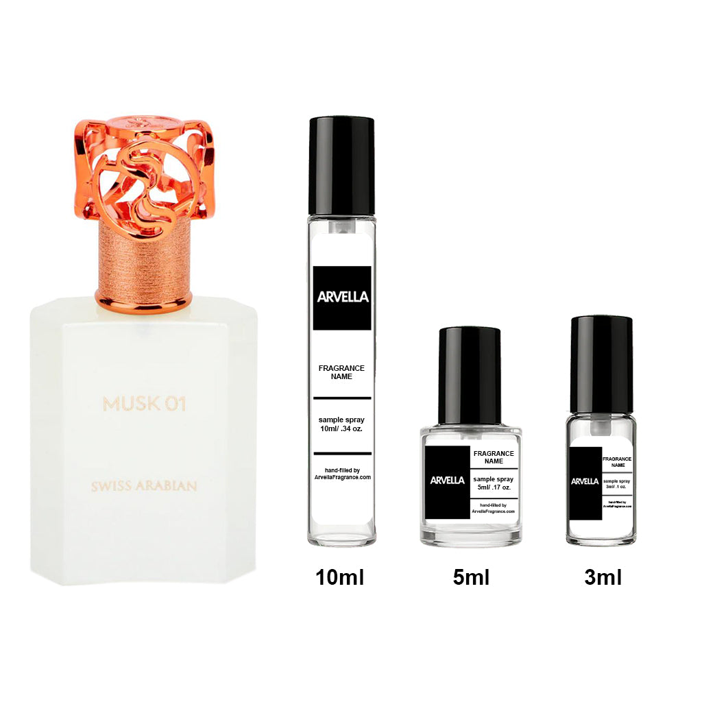 Musk 01 Sample 3ml Spray - Arvella Fragrance