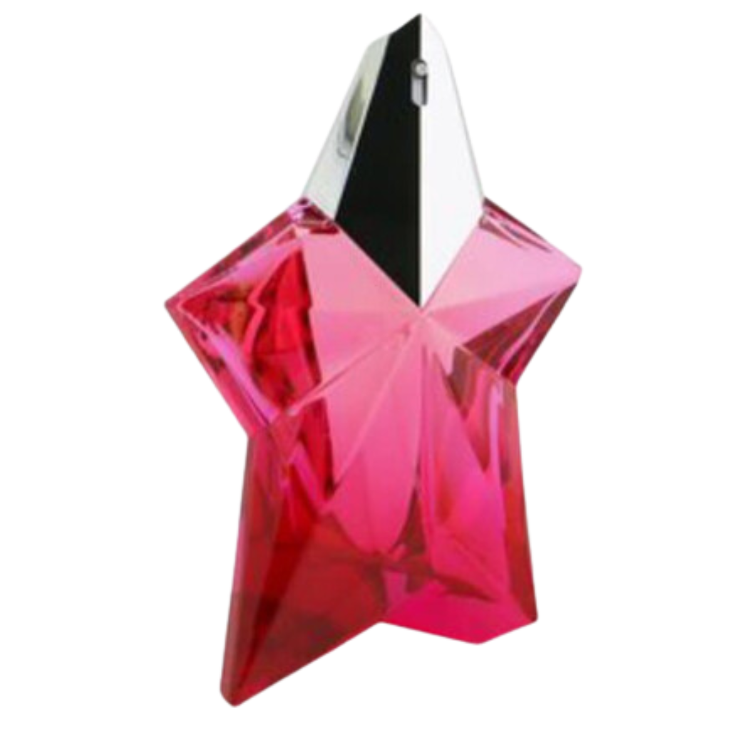 Angel Nova EDP fragrance bottle shaped like a pink star with a silver cap, elegant niche perfume design