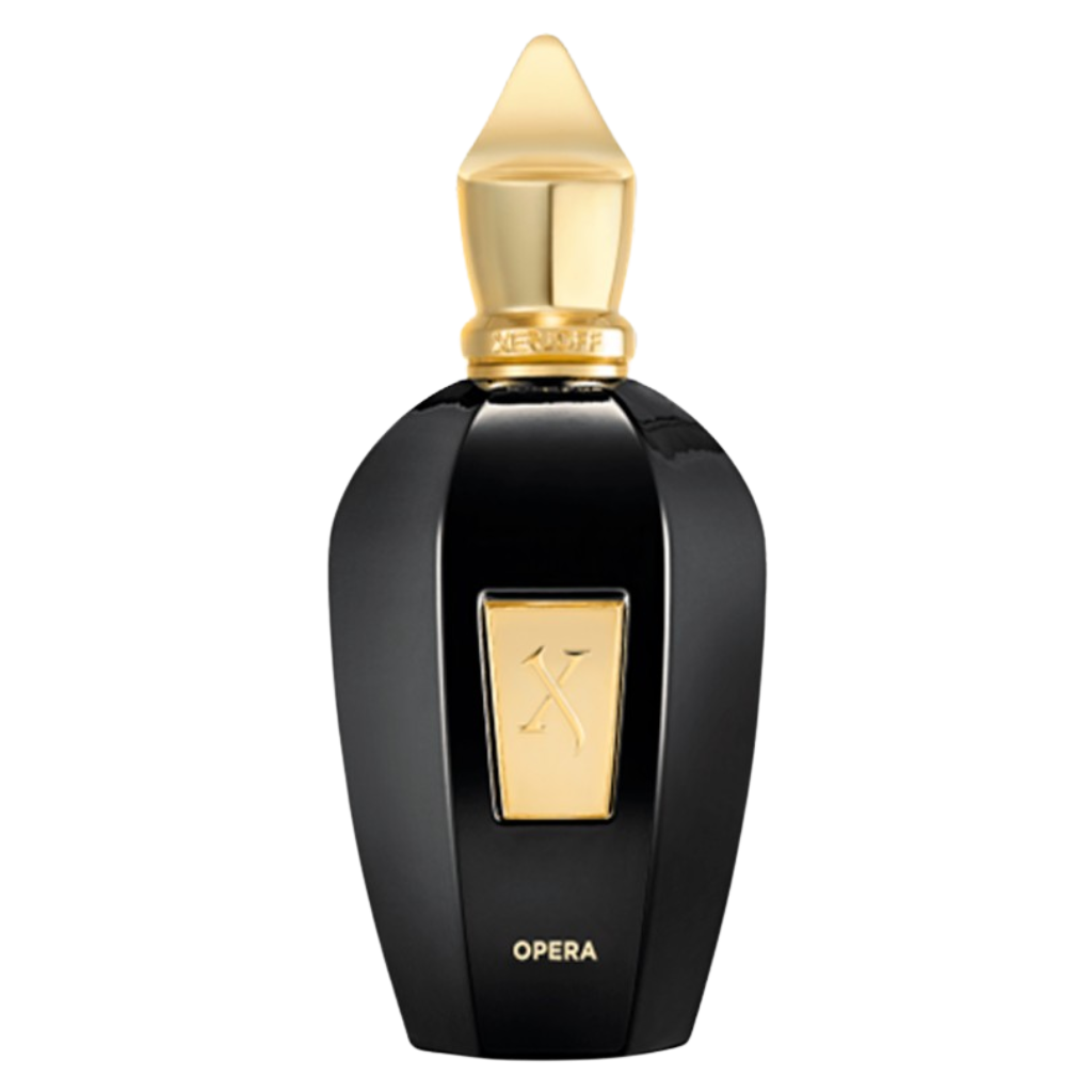 Black and gold luxury perfume bottle with elegant design labeled Opera EDP by Arvella Fragrance luxury niche fragrance decant