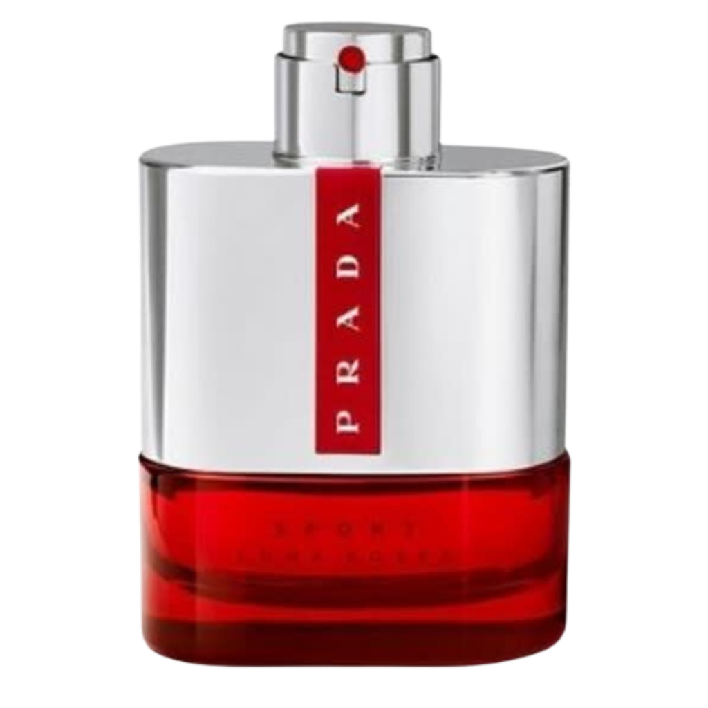 Luna Rossa Sport EDT in sleek silver and red bottle showcasing modern luxury fragrance design.