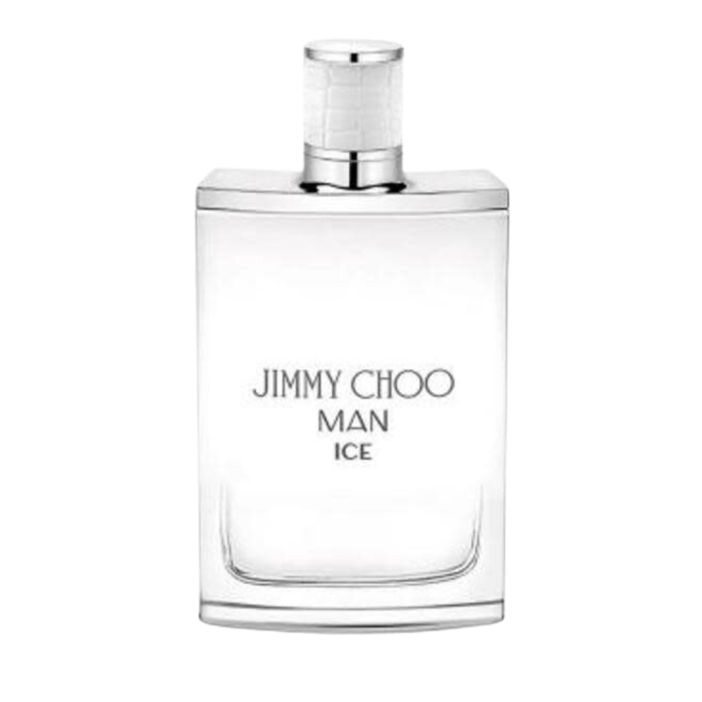Clear frosted bottle of Man Ice EDT with silver cap, showcasing a sleek and modern fragrance design.